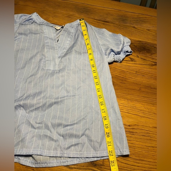 GREYLIN Light Blue w/white stripes Women's Top Size Small - Picture 9 of 9